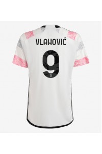 Juventus Dusan Vlahovic #9 Fotballdrakt Borte Klær 2023-24 Korte ermer